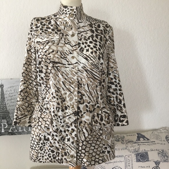 Chico’s Zenergy Tribal Print Blazer Sz M - Picture 16 of 16